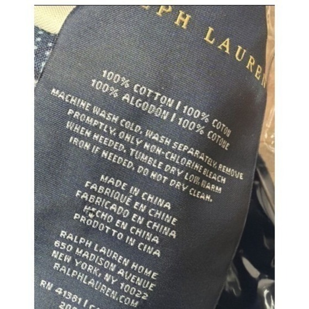 Ralph Lauren Mirabelle King Duvet Cover Floral Indigo Blue 108" x 96" in NIP - Picture 4 of 5